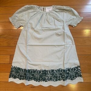 Girl’s Green & White Striped Dress - 18-24 month
